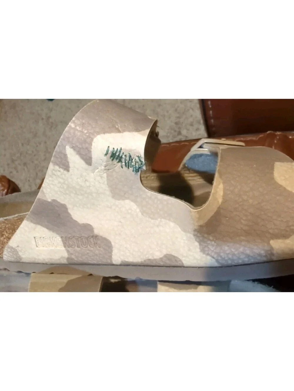 Birkenstock Arizona Desert Soil Camo Grey Sandals Limited Soft 36 US Women 5 5.5